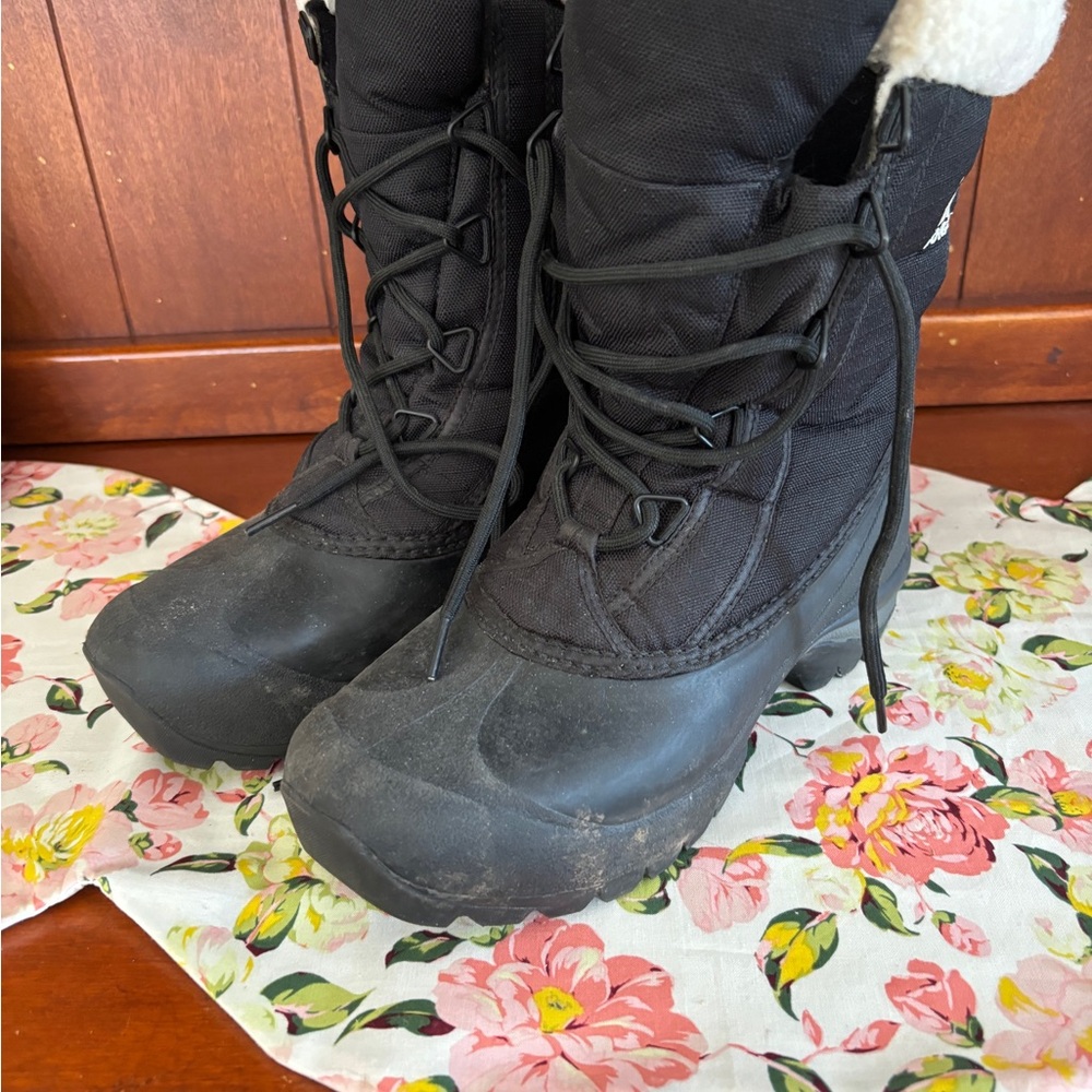 SOREL Women's Sz US 7 Cumberland NL 1436-010 Black Textile  Snow Winter Boot